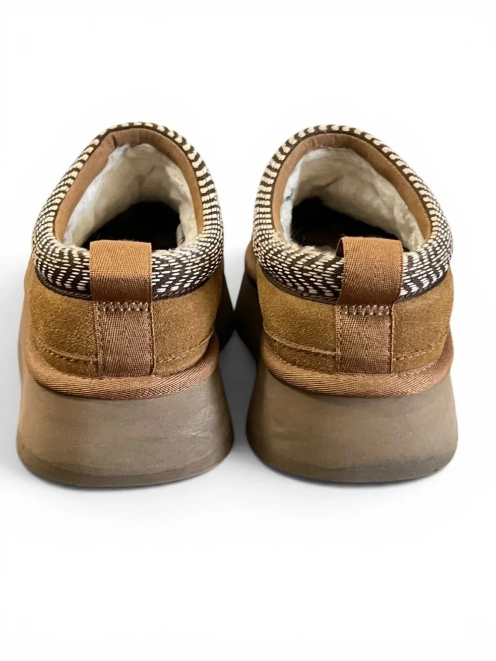 Koolaburra By UGG Womens Burre Platform Suede Slip-On Shoes Chestnut Size 7